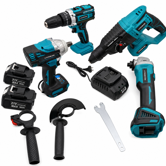 Multi-Function Power Tool Set Combination with Chargeable Cordless Drill