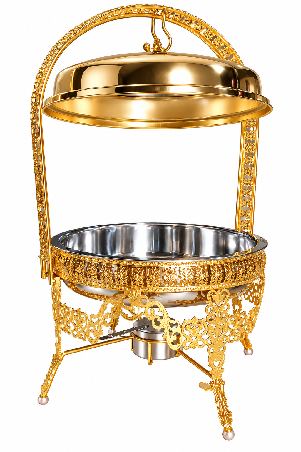 Luxurious Stainless Steel Gold Buffet Chafing Dish 9L - Catering & Events