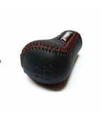 Leather Manual Gear Shift Knob – Black with Red Stitching – Universal Fit – alternate view 2