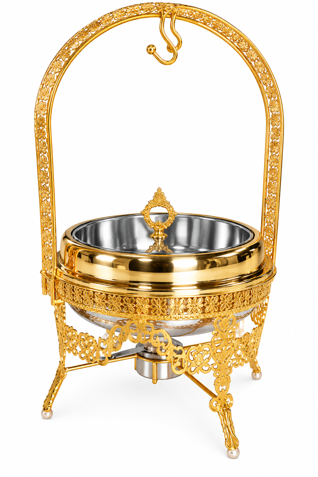 Luxurious Stainless Steel Gold Buffet Chafing Dish 9L - Catering & Events
