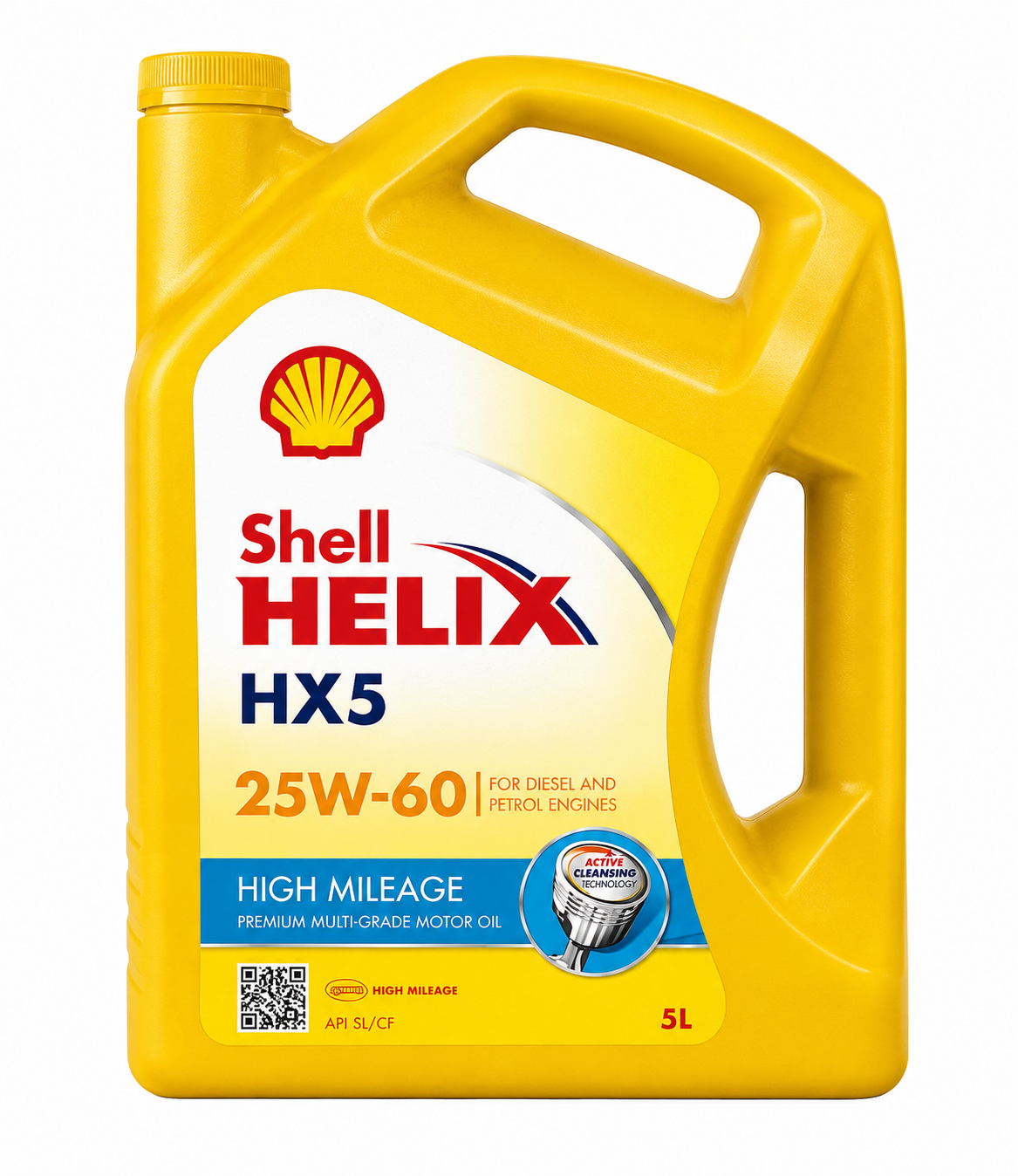 Shell Helix HX5 High Mileage 25W-60 motor lubricant 5L