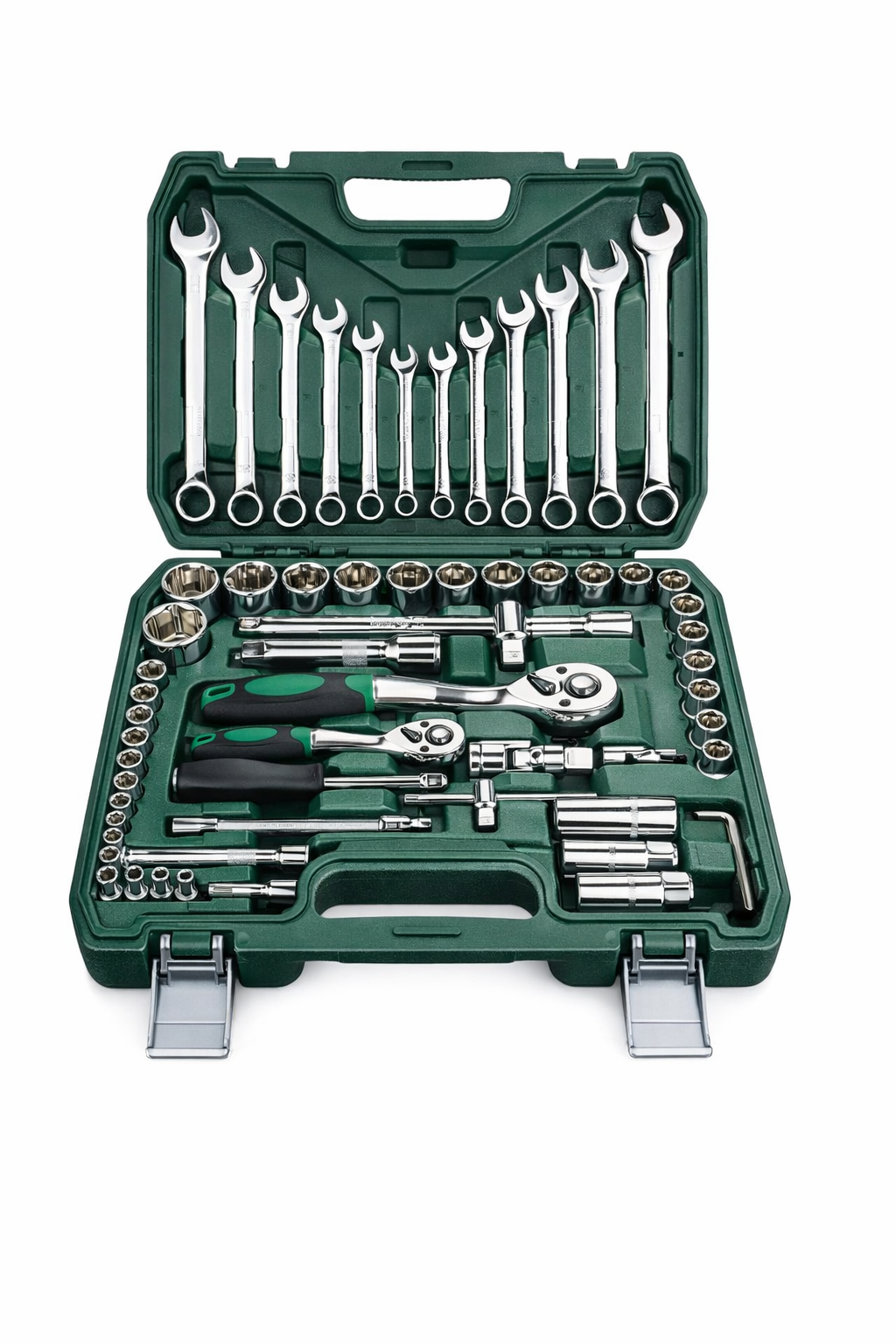 61-Piece Ratchet & Socket Tool Set | Complete Car Repair Kit