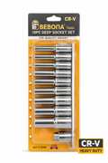 10-Piece 1/2" Deep Socket Set | 10mm–24mm | Heavy-Duty Sockets