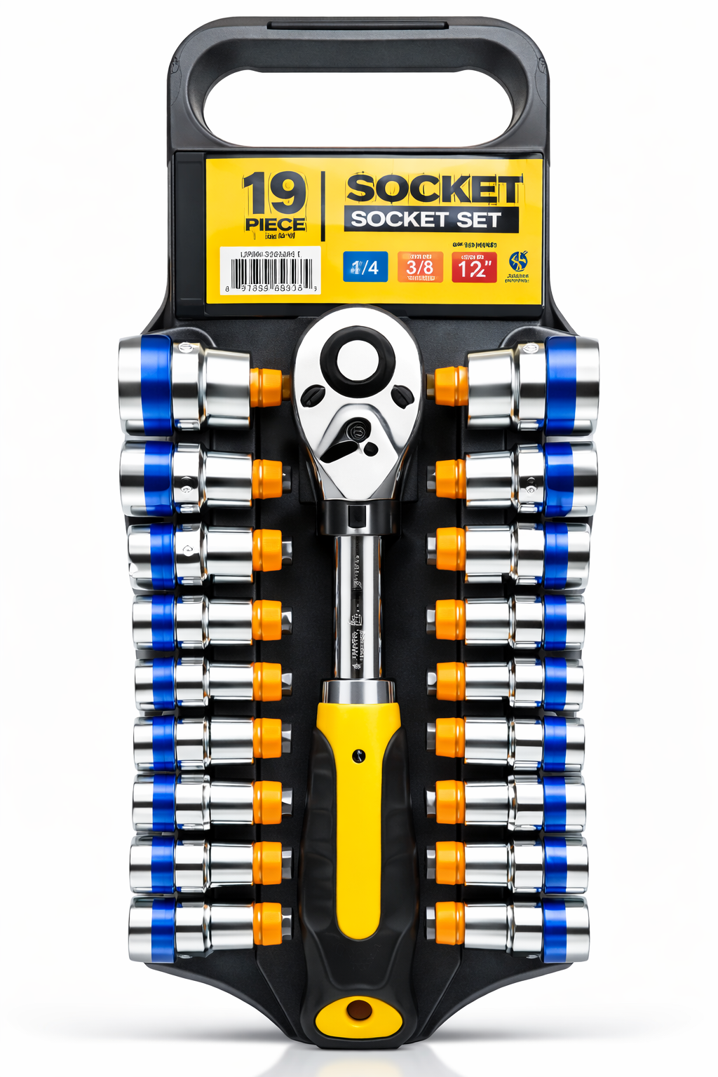 19-Piece Socket & Ratchet Set – 1/2" Drive