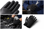 Black Nitrile Work Gloves Size L (9) – Oil Resistant Grip Gloves – alternate view 2