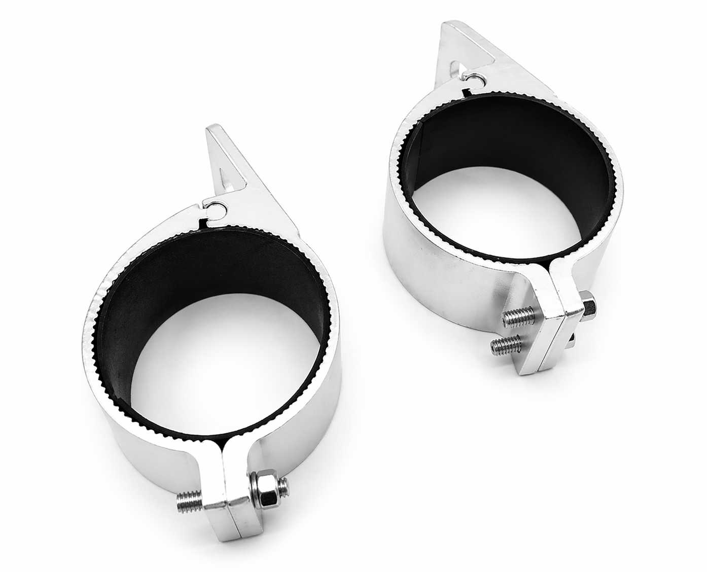 Universal Spotlight Mounting Brackets – Silver Light Holder Set for Off-Road / Auxiliary Lights