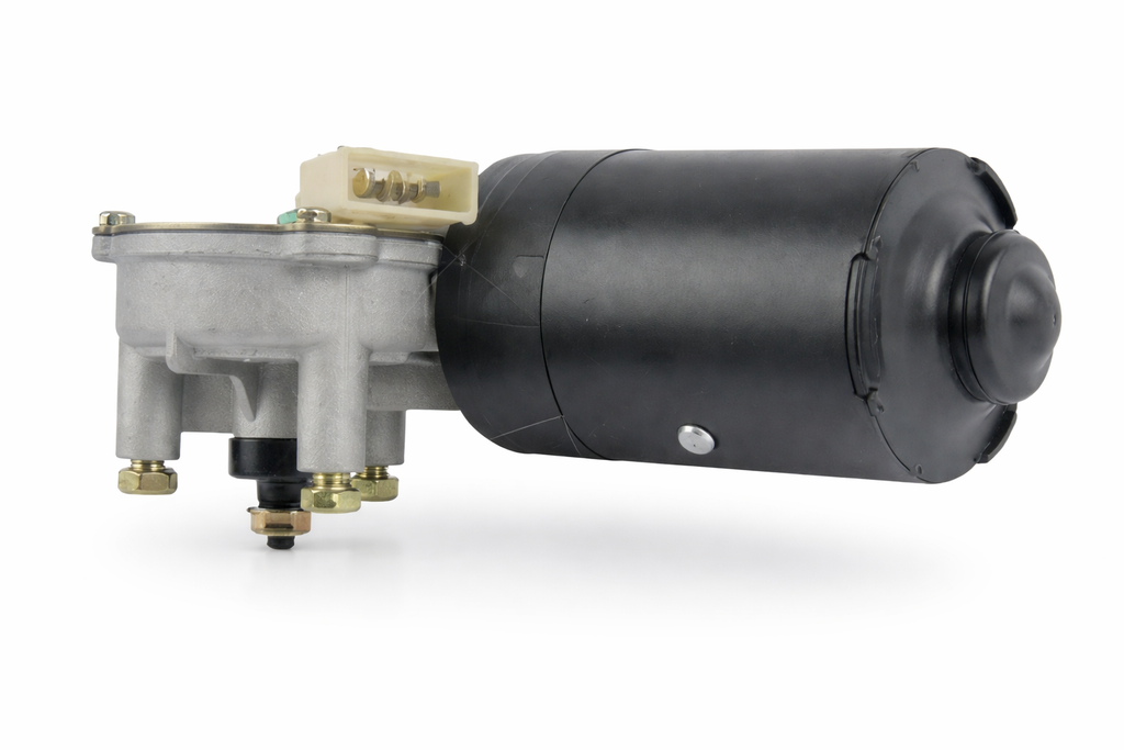 Wiper Motor compatible with VW Golf/Jetta, Aluminium, Metallic Finish, Vehicle Specific Mounting