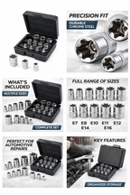 14-Piece Female E-Torx Socket Set – 1/4" 3/8" 1/2" Drive (Bebona) – alternate view 2