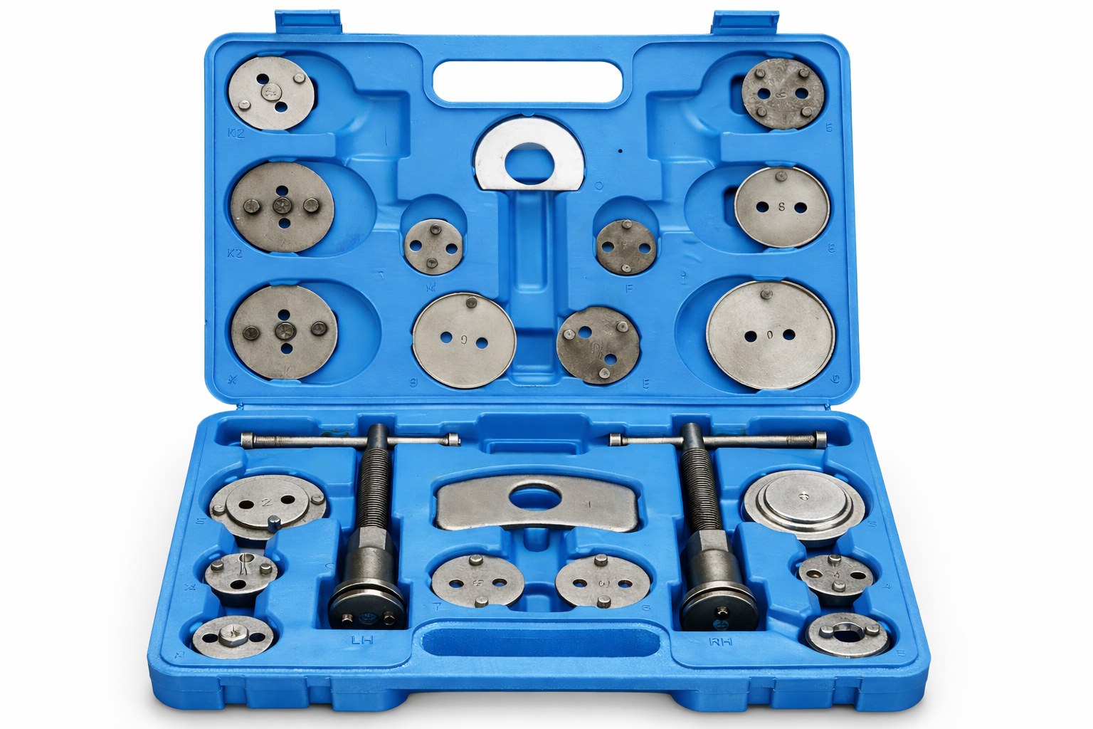 21-Piece Professional Brake Caliper Wind Back & Piston Rewind Tool Kit – Blue – For Disc Brake Service