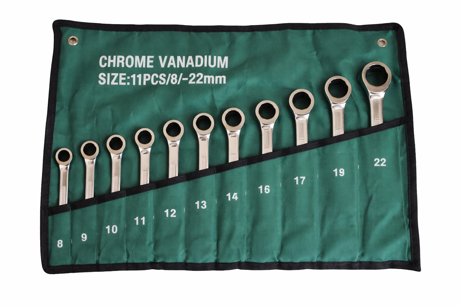 11-Piece Ratchet Spanner Set – 8–22mm