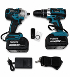 Cordless Drill & Impact Wrench Combo Kit – 2 Battery Power Tool Set