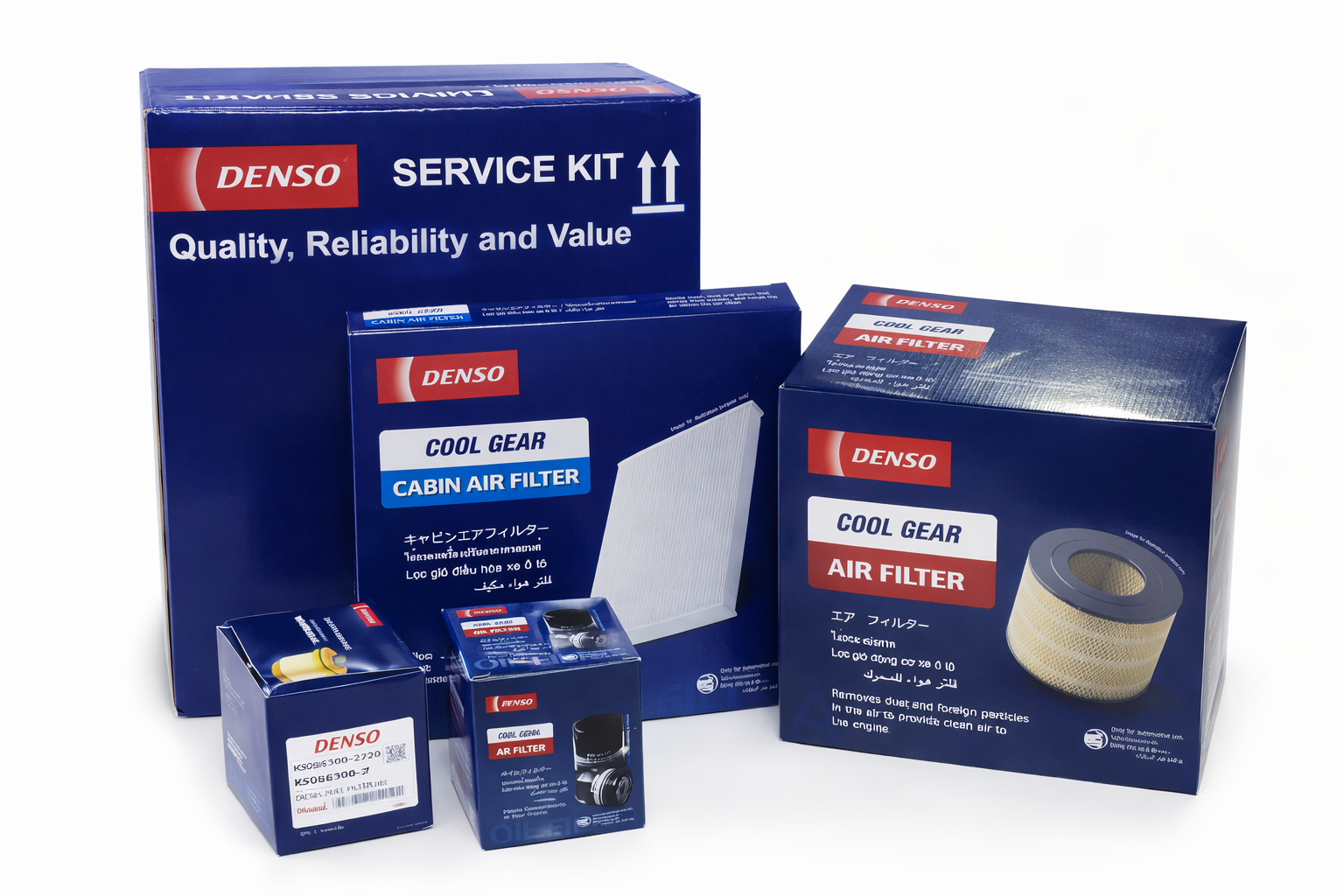 Denso Filter Service Kit for Toyota Hilux/Fortuner 2.5 / 3.0 D-4D (2005–2016)