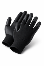 Black Nitrile Work Gloves Size L (9) – Oil Resistant Grip Gloves