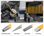 12-Piece Punch & Chisel Set – Metal Working & Repair Tool Kit – alternate view 2