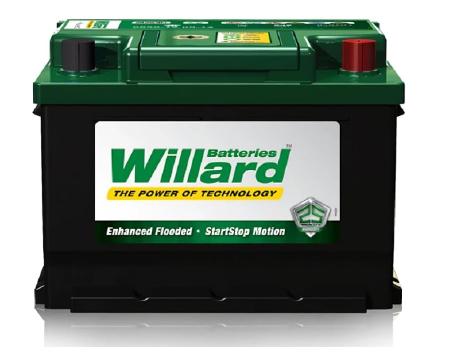 WILLARD 12V Vehicle Battery 646 – Long-Life Start-Stop, High-Power, Enhanced Flooded Technology