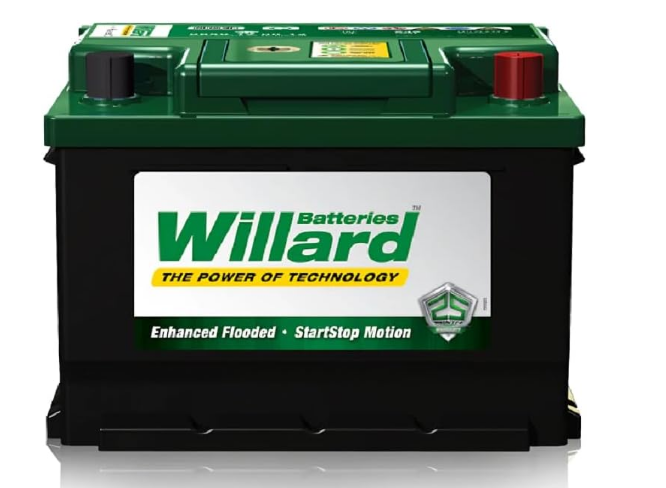 Willard 628 Premium 12V Automotive Battery – Start-Stop Compatible, Enhanced Flooded Technology
