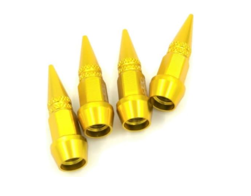 Tyre Valve Caps Set - Gold