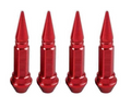 Tyre Valve Caps Spike Style 60mm Length - 4 Piece - Red