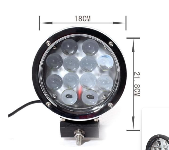 7-Inch 60W LED Off-Road Spotlights (4 Pack) with Relay Wiring Kit – 4x4 Driving Lights