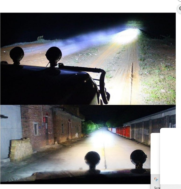 7-Inch 60W LED Off-Road Spotlights (4 Pack) with Relay Wiring Kit – 4x4 Driving Lights