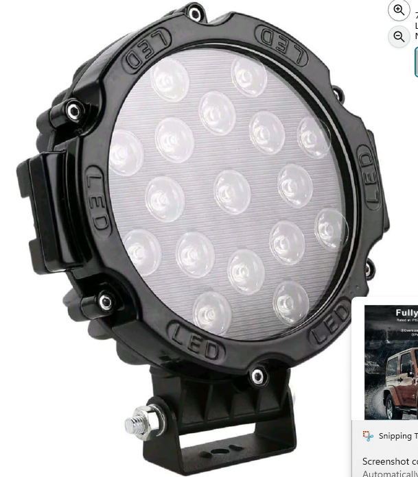 7-Inch 51W LED Spot Light (Single, Aluminium Silver) – Off-Road Driving Light