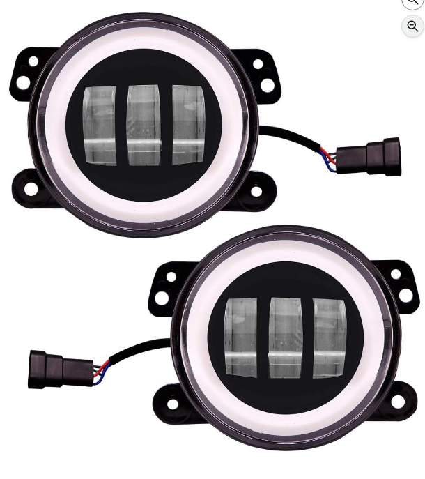 LED Angel Eye Fog Lights (9cm, Set of 2) – DRL Ring Lights