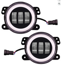 LED Angel Eye Fog Lights (9cm, Set of 2) – DRL Ring Lights
