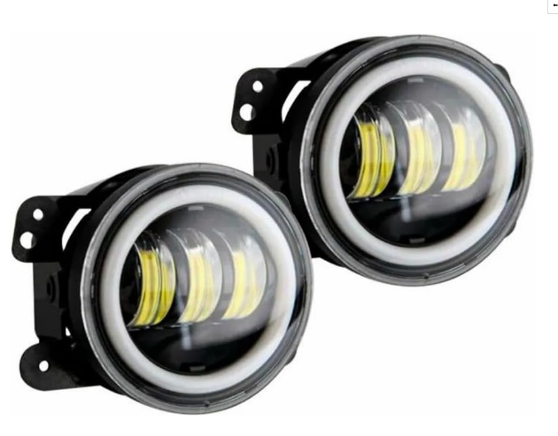 LED Angel Eye Fog Lights (9cm, Set of 2) – DRL Ring Lights