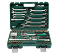 82-Piece Auto Repair Tool Set | Socket & Wrench Kit with Case