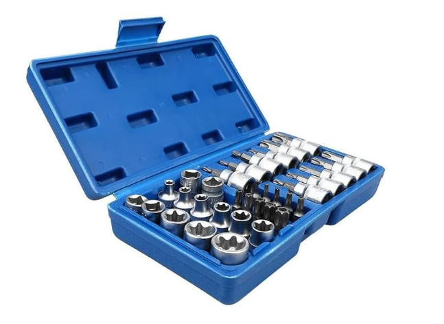 34-Piece Socket & Bit Set | Male & Female Bit Tool Kit
