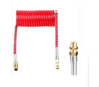 Truck Suzi Coil Air Hose (Red) with Anti-Kink Spring – Trailer Air Line – alternate view 2