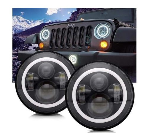 2 x Headlight Mounting Bracket - 7 Inch