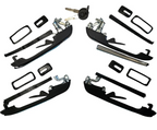 VW Citi Golf Outer Door Handle Set with Key Barrels (1987+) – Black Replacement Kit - product image 1