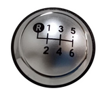 6-Speed Manual Gear Knob Compatible with Toyota Corolla – Silver & Black with Leather-Texture Base and Chrome Finish Top