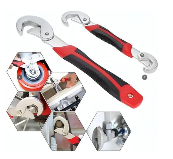 Quick Snap N Grip Adjustable Wrench Set | Universal Multi-Size Spanner