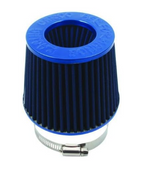 Universal Air Filter, Blue, Aluminium, Metallic Finish, 76mm Inlet