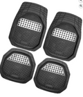 4 Pieces Universal Car Trimmable Rubber Mats