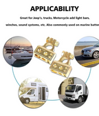 Heavy Duty Battery Terminals (Positive & Negative) – Universal Car Battery Connectors – alternate view 2