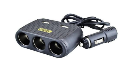 Splitter Cigarette Lighter In-Car USB & Three Sockets / 120W
