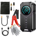 4In1 Car Emergency Booster, Tire Inflator, Power Bank, Flashlight & Glove
