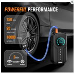 4In1 Car Emergency Booster, Tire Inflator, Power Bank, Flashlight & Glove – alternate view 2