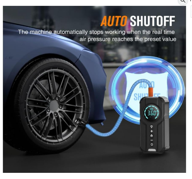 4In1 Car Emergency Booster, Tire Inflator, Power Bank, Flashlight & Glove