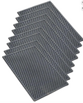 Rubber Boot Trays, Grey, Diamond Pattern, Multi-Purpose Indoor Outdoor Mats, 8 Pack