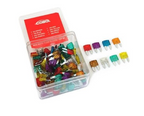 Mini Blade Fuse Set (100 Piece) – 5A to 40A Auto Plug-In Fuses (Color-Coded)