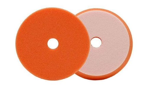 Round Automotive Car Polishing Sponge, Orange and White