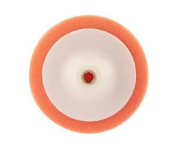 Round Automotive Car Polishing Sponge, Orange and White