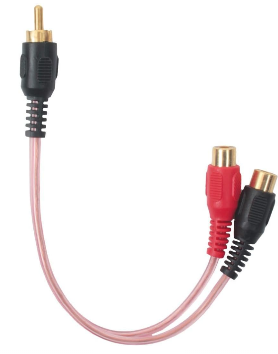 2 Female to 1 Male RCA Adaptor