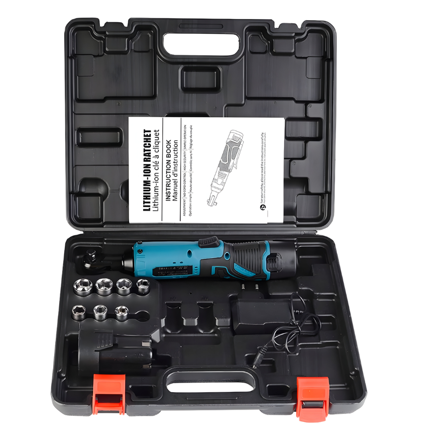 12V Cordless Electric Ratchet Wrench Kit
