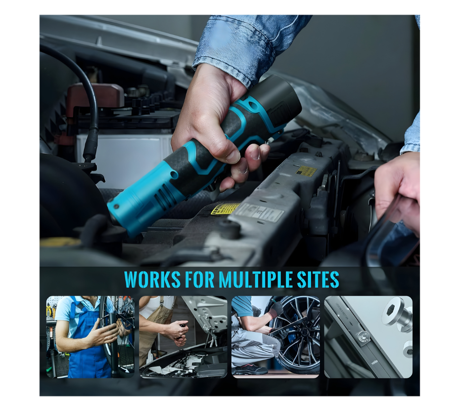 12V Cordless Electric Ratchet Wrench Kit