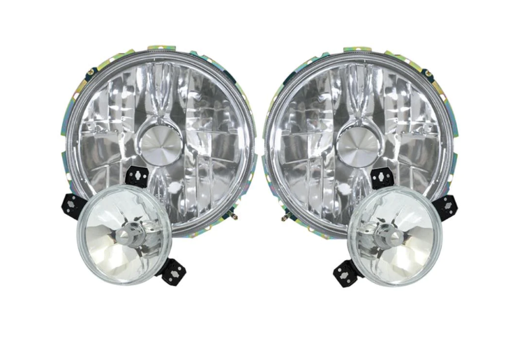 VW Golf Mk1 Crystal Headlight Set – Inner & Outer Complete Headlamp Kit